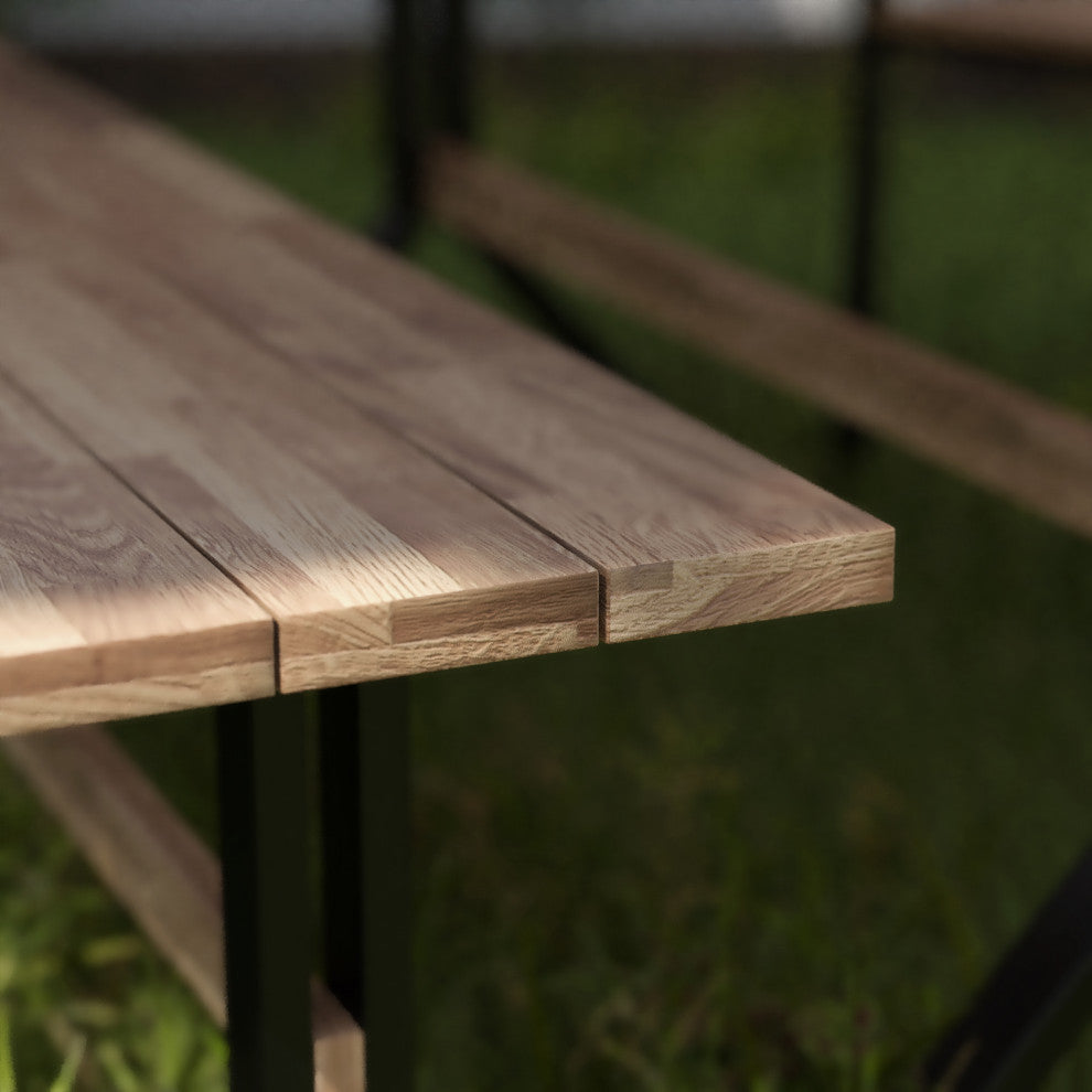 Acre Slatted Outdoor Bench