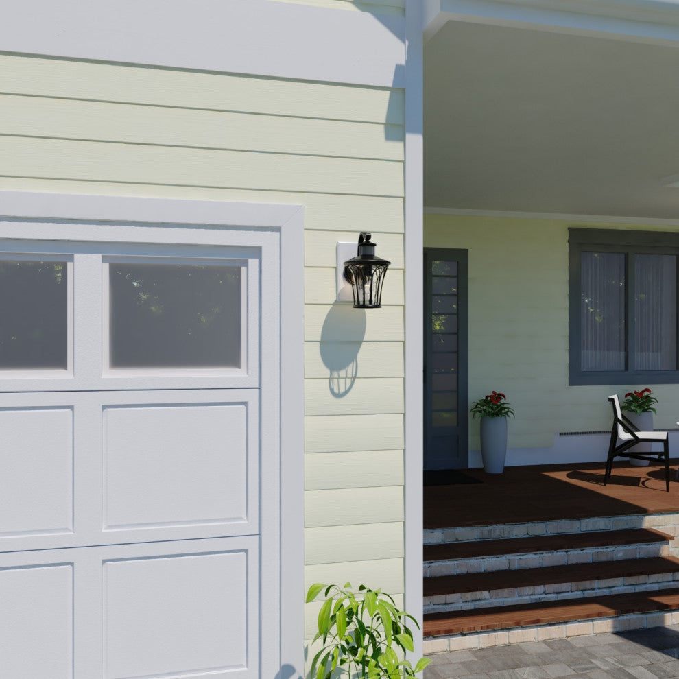 Abigail Dualux 7.5" Outdoor Motion Sensor Wall Light Textured Black