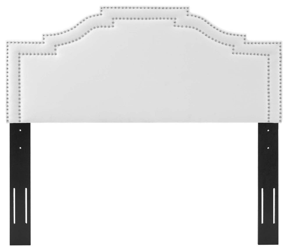Headboard, King Size, Velvet, White, Modern Contemporary, Bedroom Master Suite