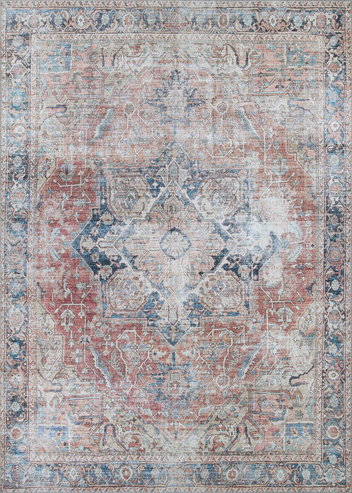 Couristan Pasha Antique Kashan Rust Area Rug, 5' X 8'