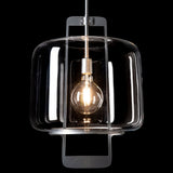 Dane Pendant, Sterling/Clear Glass