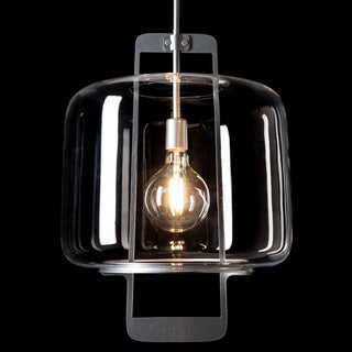 Dane Pendant, Sterling/Clear Glass