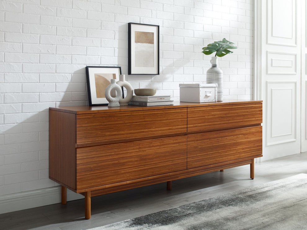 Ventura 4 Drawer Dresser, Amber