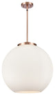 Athens Pendant, Antique Copper, Matte White, Matte White