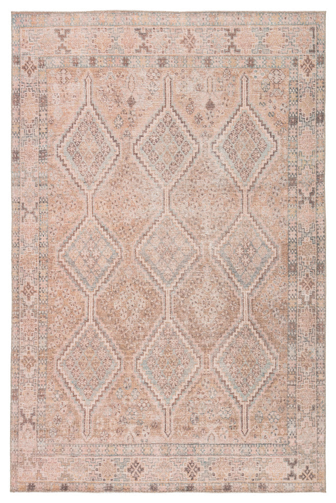 Machine Washable Jaipur Living Marquesa Trellis Light Pink/Blue Area Rug, 6'x9'