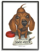 Hungry Dog 'Can I Have Some More' Phrase Pet Humor11x14