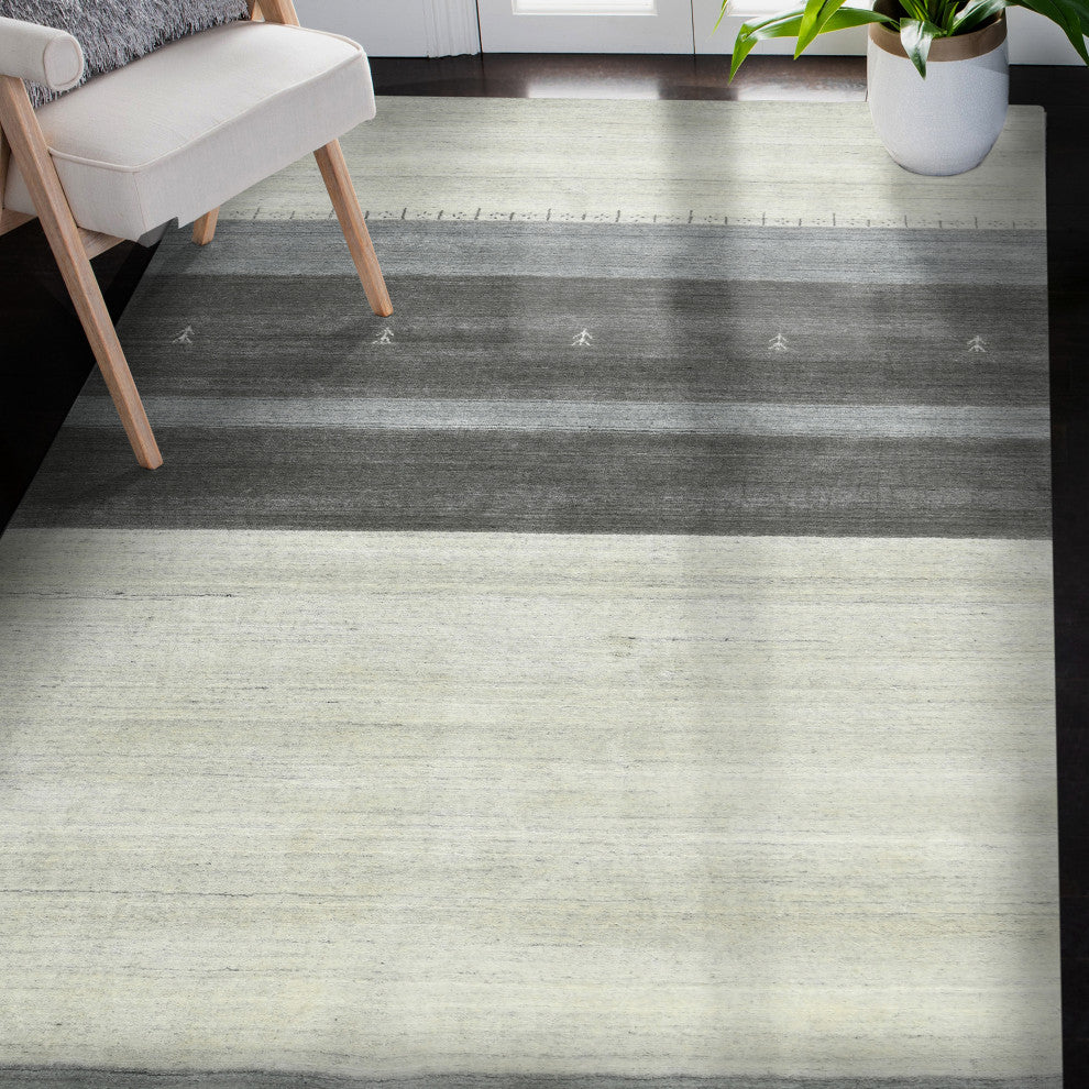 Blend Kently Area Rug, Ivory, 8' x 10', Striped