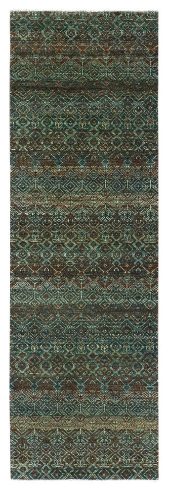 Rust Brown Hand Knotted Kohinoor Herat Design 100% Wool Runner Rug 2'6"x8'