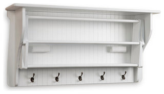 Danya B. Wall Mounted Retractable Accordion Drying Rack, White