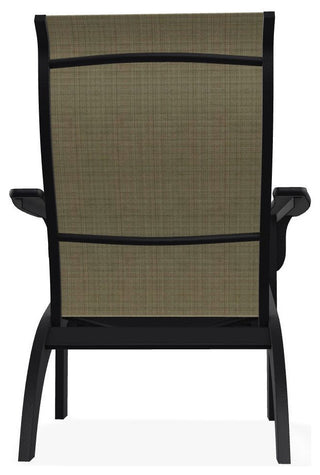 Adirondack Sling Outdoor Adirondack Armchair, Elevation Stone/Black