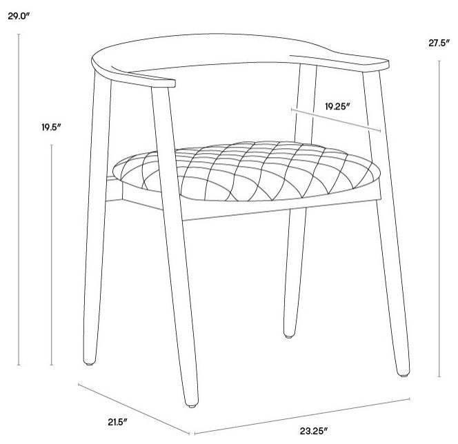 Jeremy Dining Armchair, Weathered Oak, Dove Cream