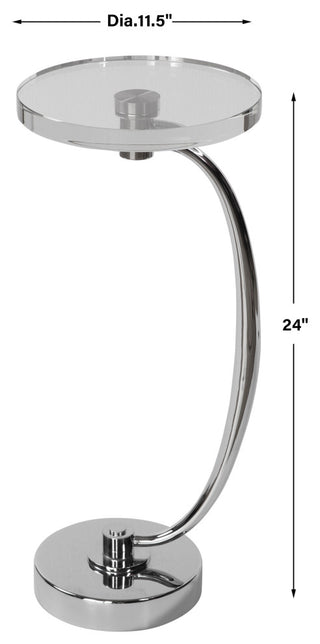 Uttermost Waveney Drink Table 25144, Nickel