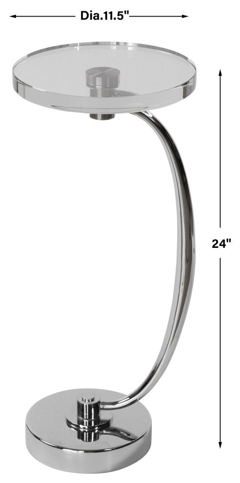 Uttermost Waveney Drink Table 25144, Nickel