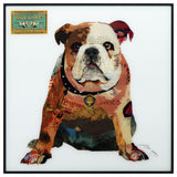 "Men's Best Bully"  Printed Wall Art Framed With Black Anodized Aluminum