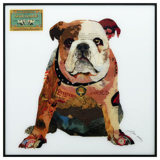"Men's Best Bully"  Printed Wall Art Framed With Black Anodized Aluminum