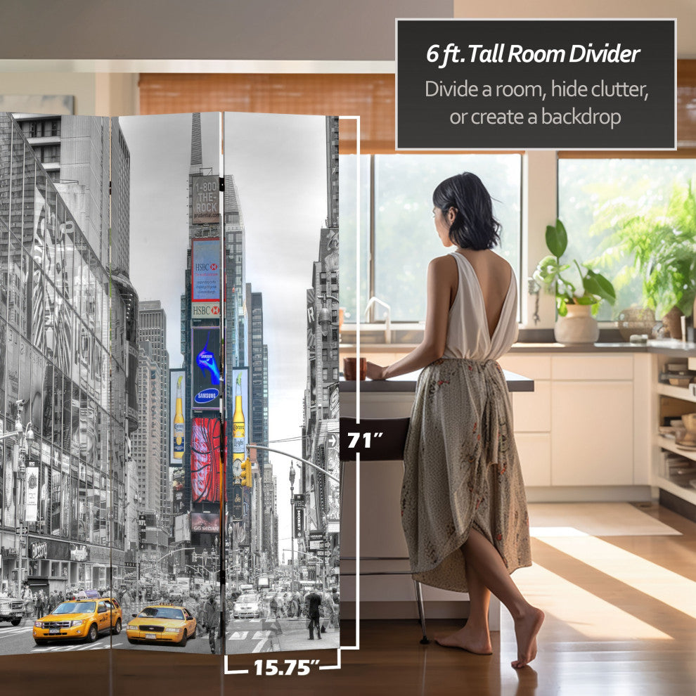 6' Tall Double Sided New York Taxi Room Divider