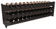 36-Bottle Scalloped Wine Rack, Pine, Black Stain