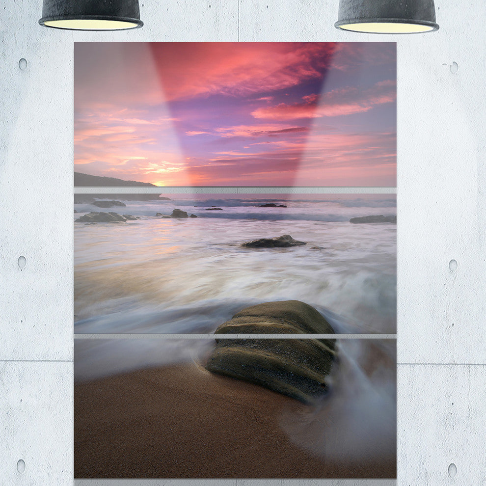 "Beautiful Guincho Beach in Portugal" Metal Wall Art, 3 Panels, 28"x36"