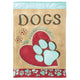 Flag  Double Applique  Dogs Leave Pawprints Burlap  Garden