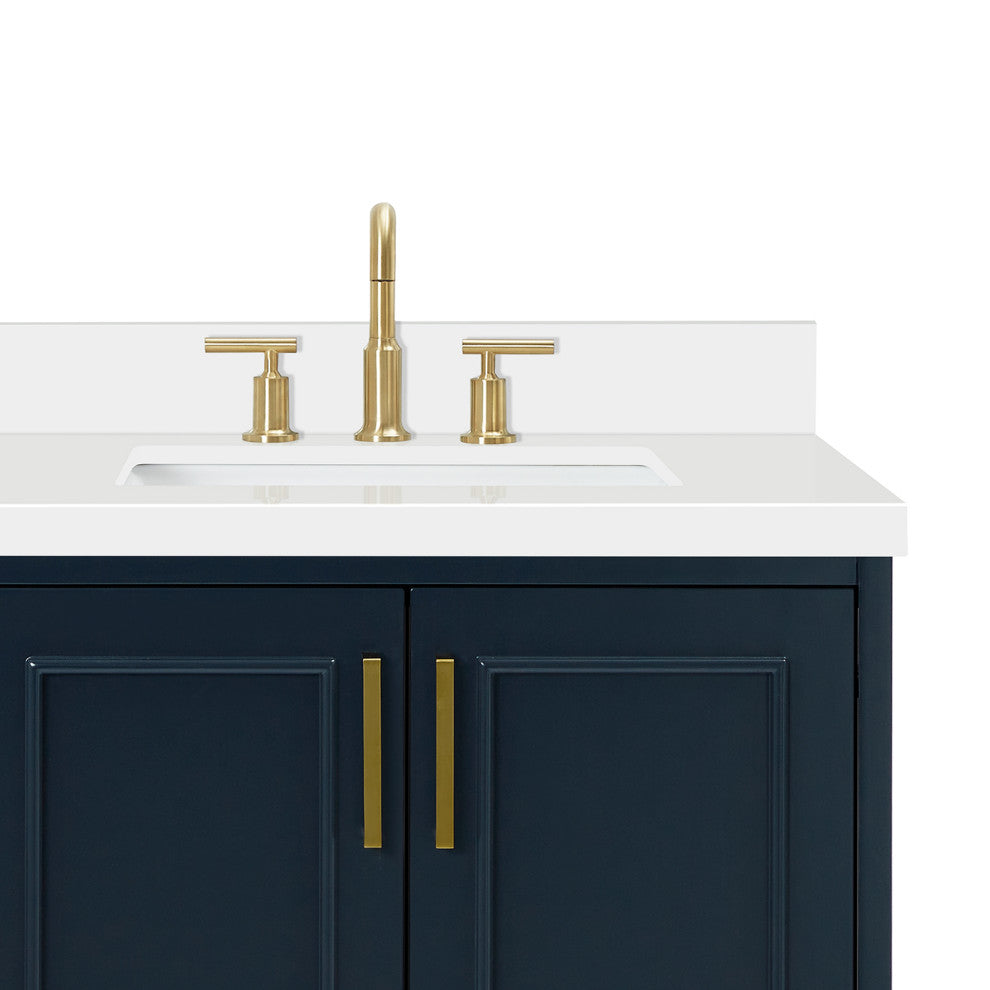 Ariel Stafford 43" Single Right Offset Rectangle Sink Bathroom Vanity