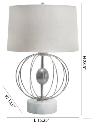 L15.25'' Silver Base Frame Table Lamp