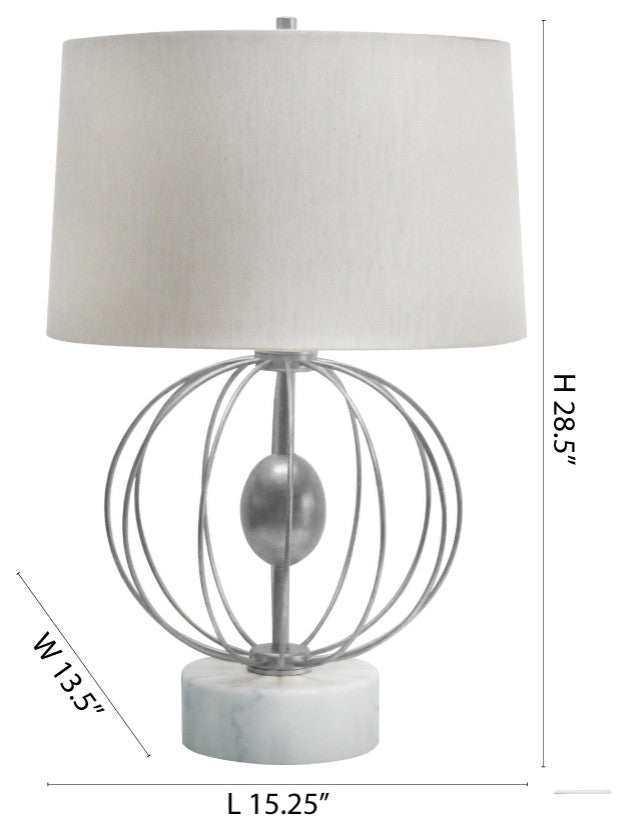 L15.25'' Silver Base Frame Table Lamp
