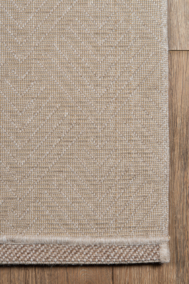 Como COM-3 Indoor Outdoor Rug, Beige, 2'x10' Runner