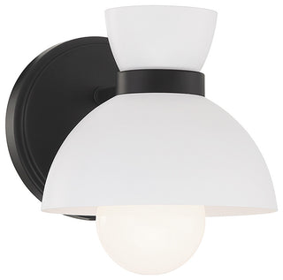 1-Light Wall Sconce, Matte Black, Matte Black