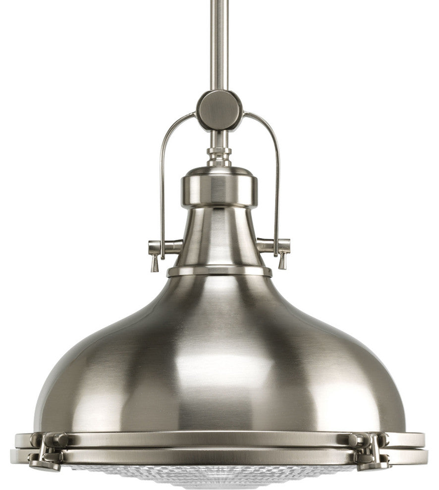 1-Light LED Pendant With LED Module, Brushed Nickel