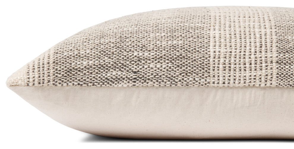 Angela Rose x Loloi Dusk Charcoal / Ivory 18'' x 18'' Cover, Poly Pillow