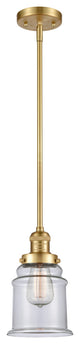 Canton 1 Light Mini Pendant, Satin Gold, Clear