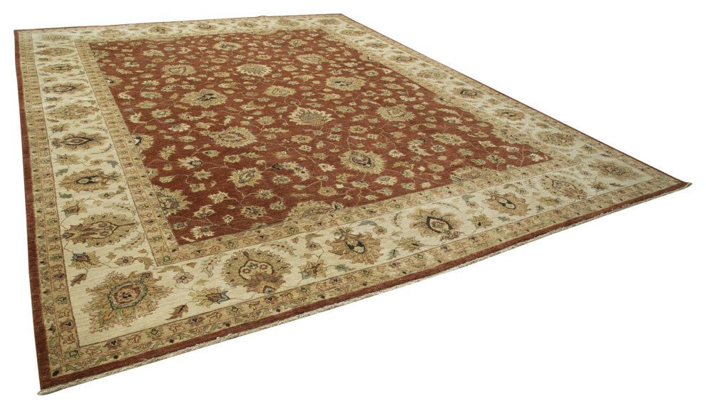 Rug N Carpet - Hand-Knotted Oriental 12' 0" x 15' 1" Large Oushak Area Rug