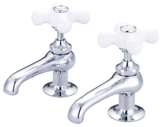 Vintage Classic Basin Lavatory Faucet, Chrome, Cross Handles