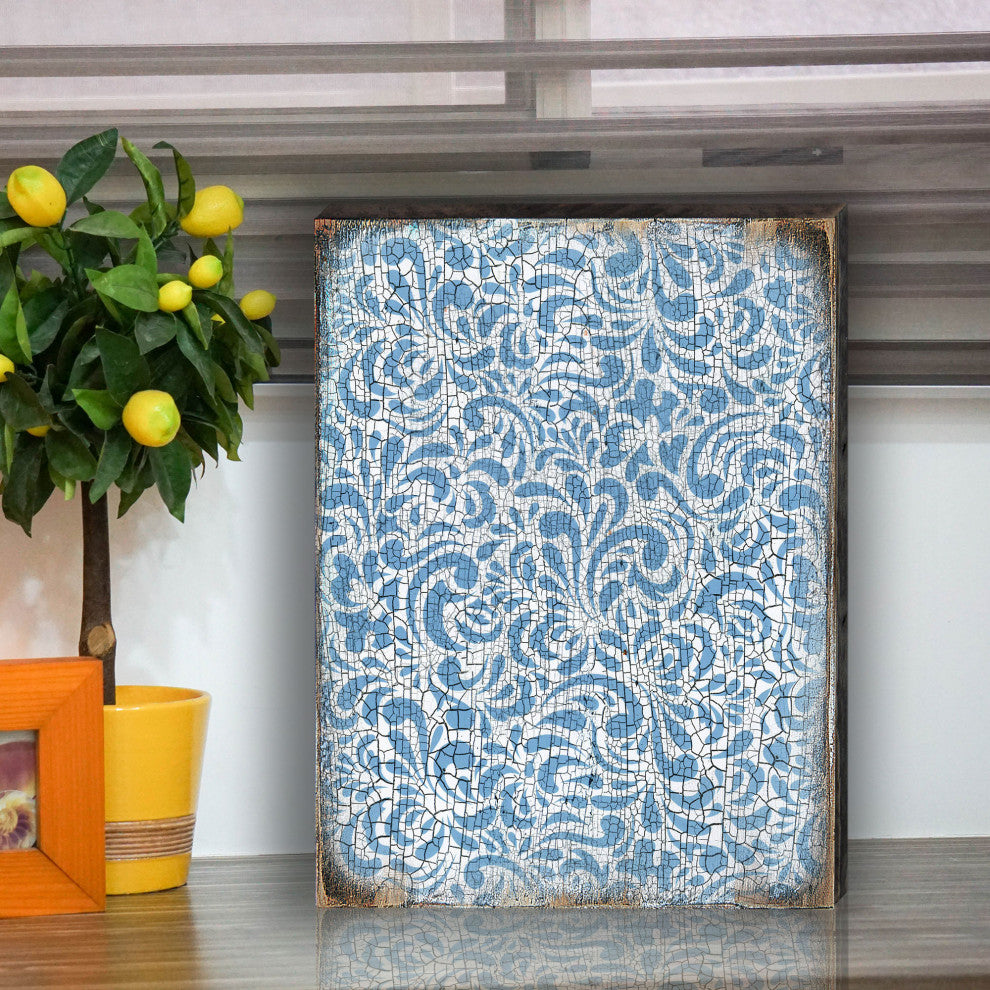 Decorative Pattern Wooden Block, 18"x12"