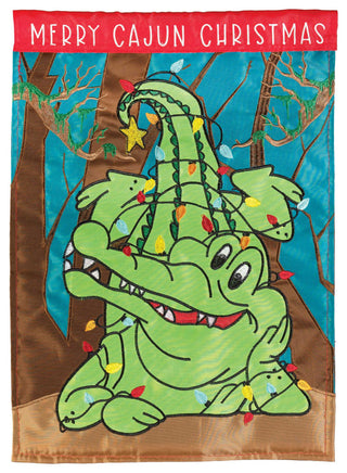 Merry Cajun Christmas Flag, Polyester, Large