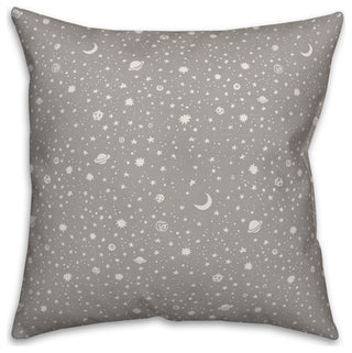 Monogram E Space Doodle 16x16 Spun Poly Pillow