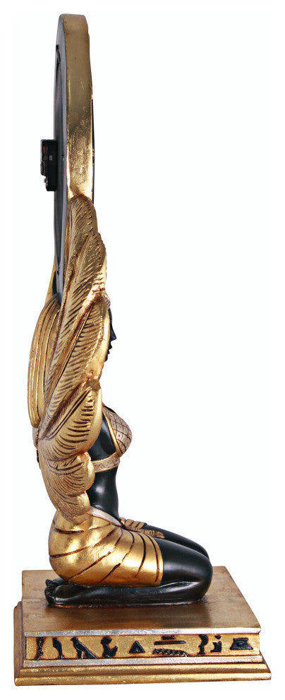 Egyptian Goddess Isis Grand-Scale Clock Statue