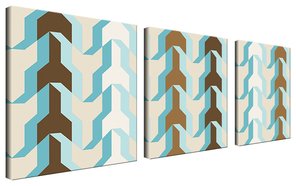 Geometric Study XX Canvas Wall Art 3-Piece Set