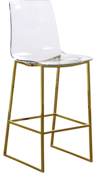 Lumen Metal/Acrylic Stool, Gold Base