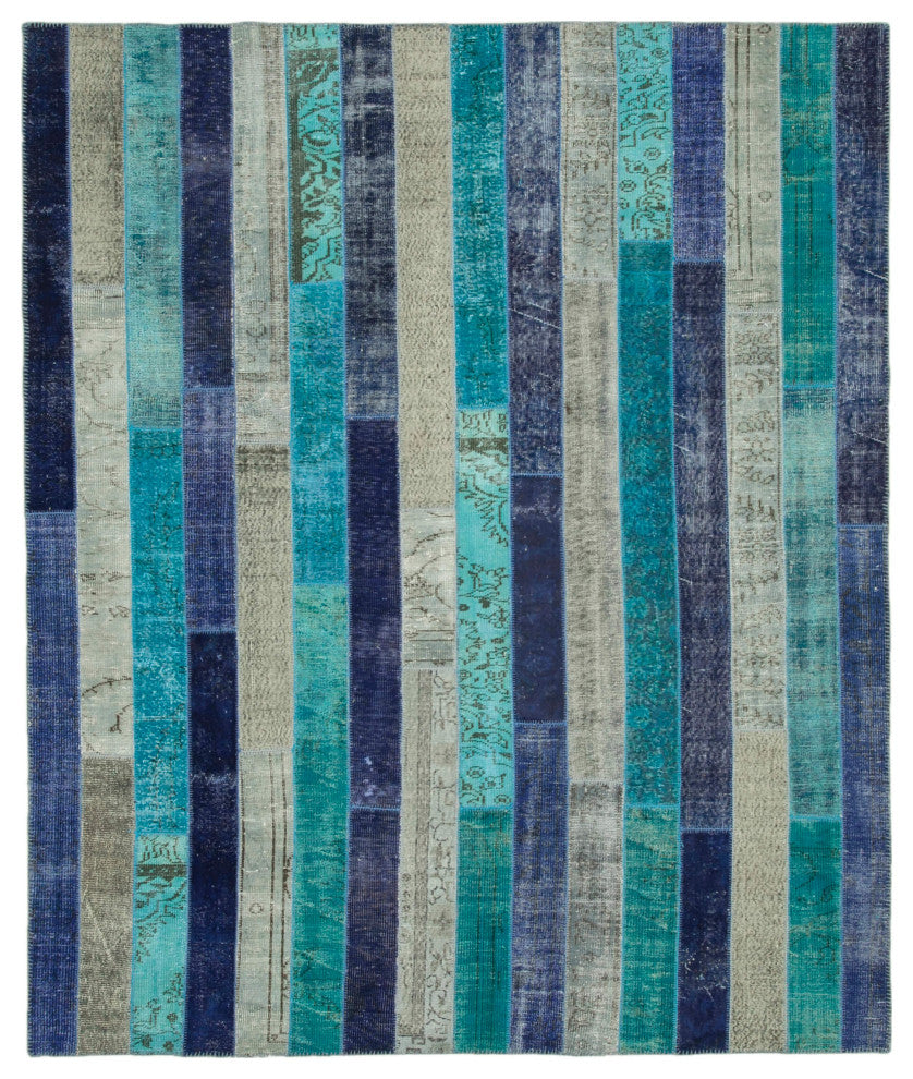 Rug N Carpet - Handwoven Oriental 8' 5" x 10' 0" Boho Patchwork Area Rug