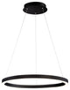 Spunto Oversized LED Small Ring Chandelier, Matte Black