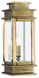 Princeton 1-Light Wall Lantern, Antique Brass