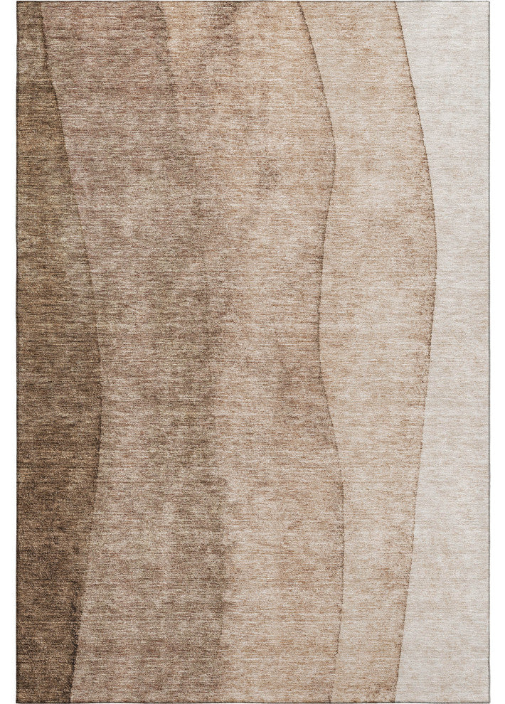 Premium Machine Washable Mayfield AMF690 Brown 3' x 5' Rug