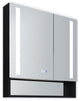 Aluminum Surface/Recessed Mount Medicine Cabinet with Mirror, Outlet and Lights