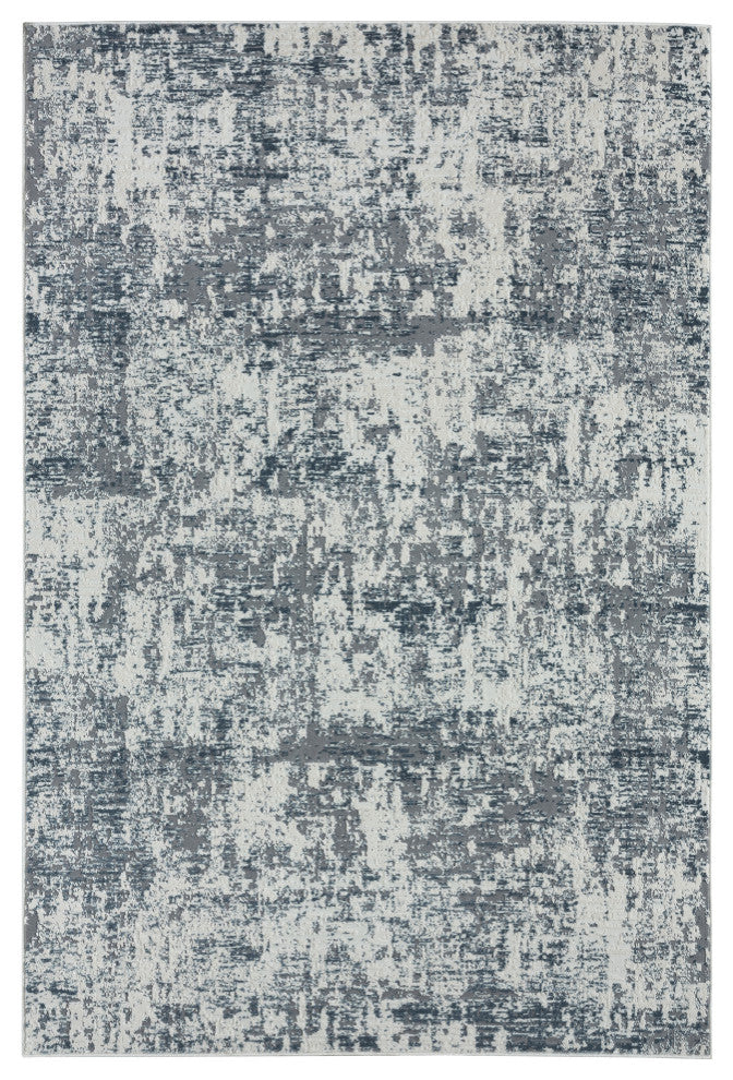 Abani Aspen Collection ASP130B Contemporary Abstract Hatching Gray Area Rug