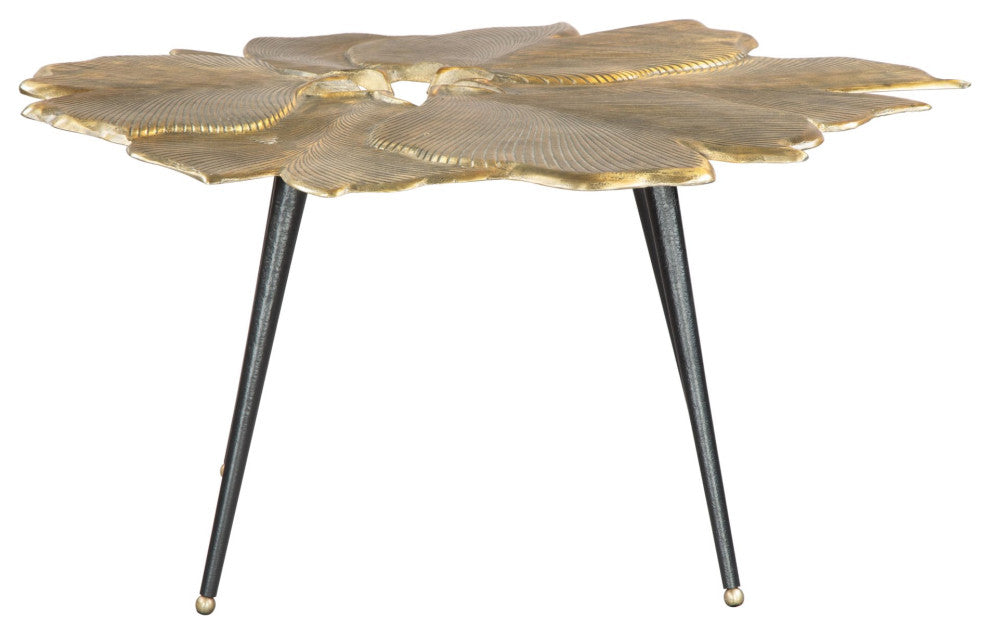 Coffee Table, Aluminum, Metal, Antique Brass, Black, Gold, Lounge Hospitality