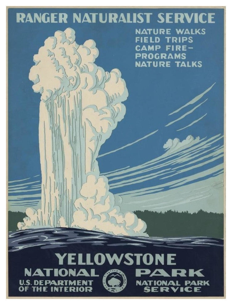 "Yellowstone National Park, ca. 1938" Paper Art, 32"x42"