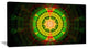 Bright Green Fractal Sphere, Abstract Wall Art Canvas, 32x16