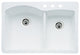 Blanco 440216-3 Diamond 33"x22" Granite Double Bowl Kitchen Sink, White