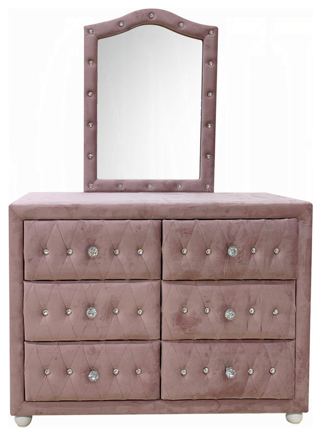 ACME Reggie Mirror, Pink Fabric